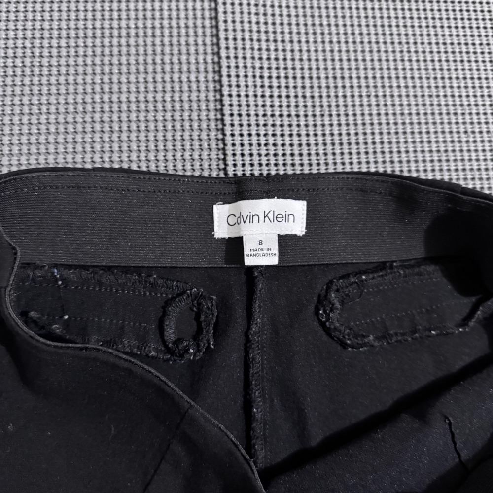 Calvin Klein Black Pull-On Slim Fit Pants Women's 8 - Picture 7 of 9